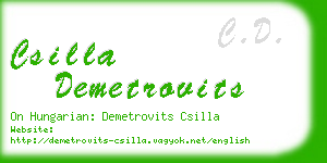 csilla demetrovits business card